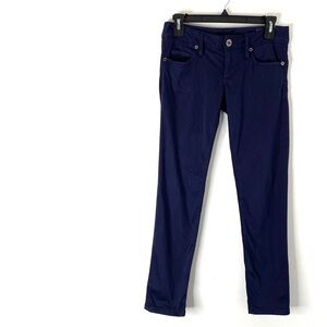 Lilly Pulitzer Midnight Navy Worth Skinny Pants Stretch Cotton Blend Five Pocket